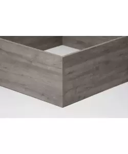 LETTO SINGOLO CONTENITORE "HI BOX" ROVERE GRIGIO 90X190 CM